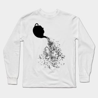 Teapot Pouring Music Long Sleeve T-Shirt